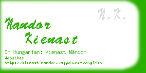 nandor kienast business card